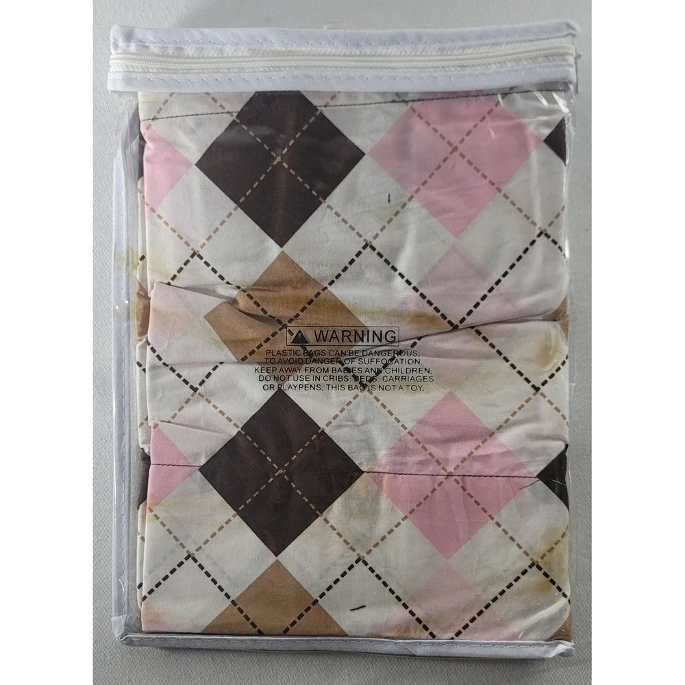 Trend Lab Baby Accessories Prep School Pink Tab Top Window Valance 53